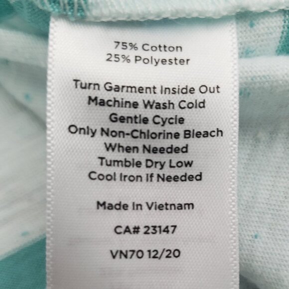 ***Women’s Talbots Plus Size 3X P Green  Striped Cotton Blend Blouse*** - Picture 8 of 9